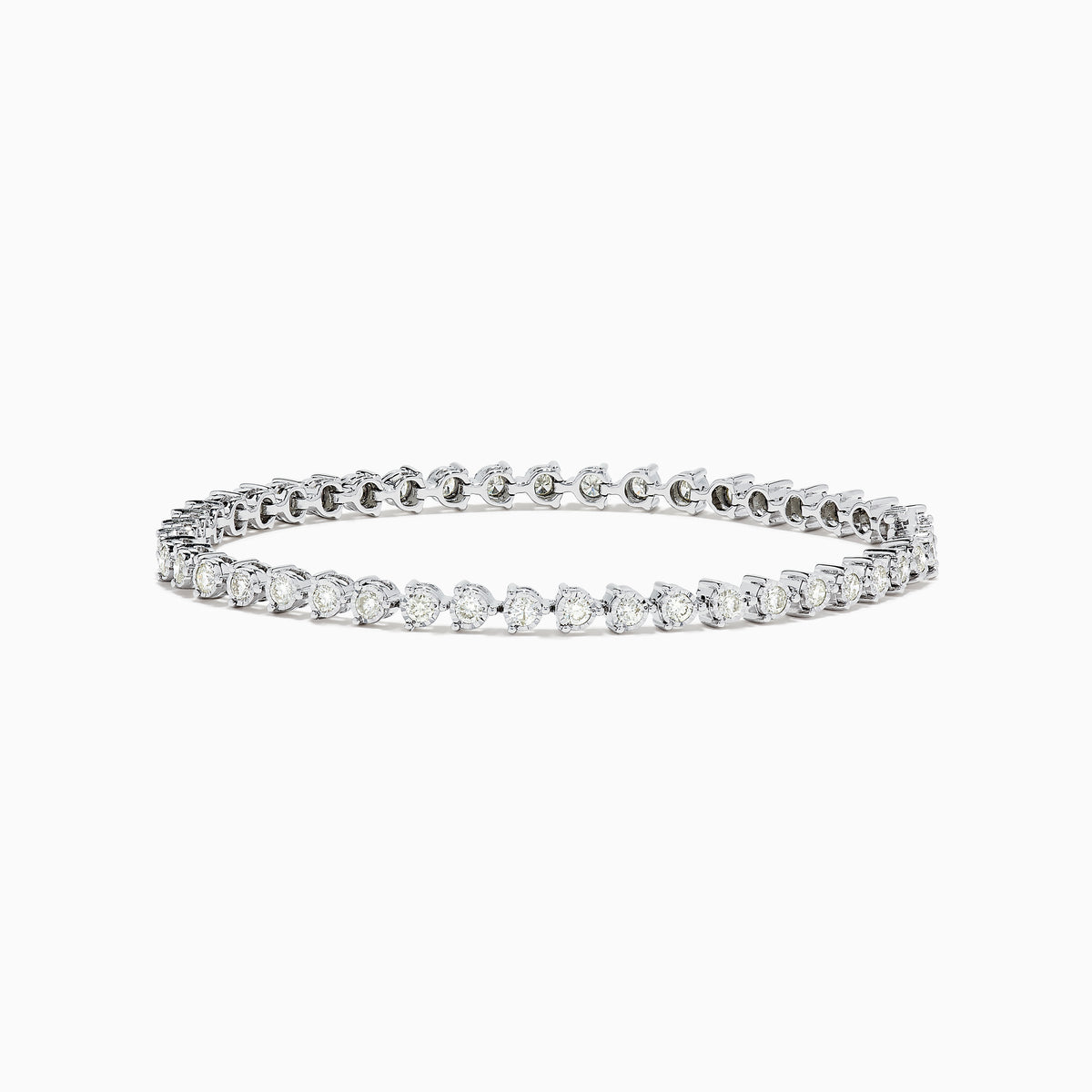 The Pave Classica 14K White Gold Diamond Tennis Bracelet 1.96 TCW features a single row of sparkling diamonds, elegantly set in 14K white gold and photographed on a white background.