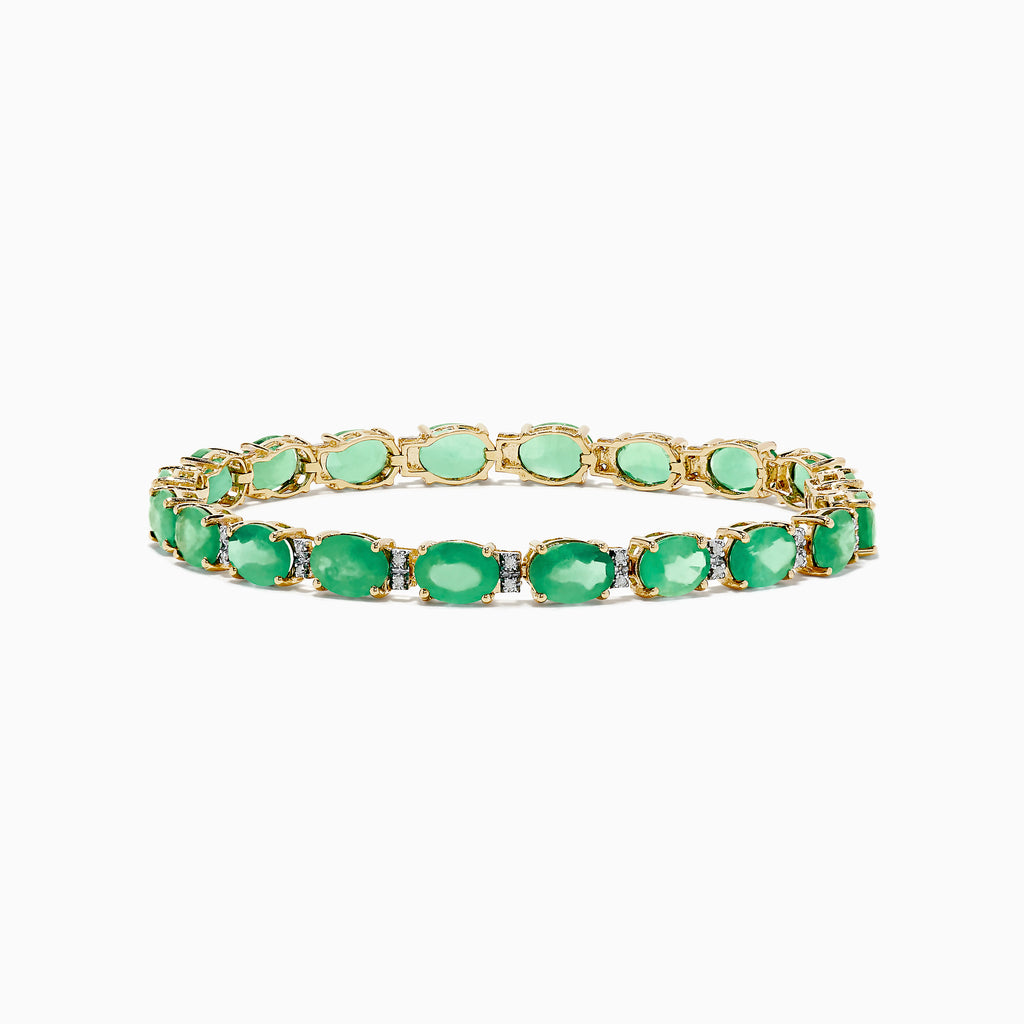 Effy Brasilica 14K White Gold Emerald and Diamond Bracelet