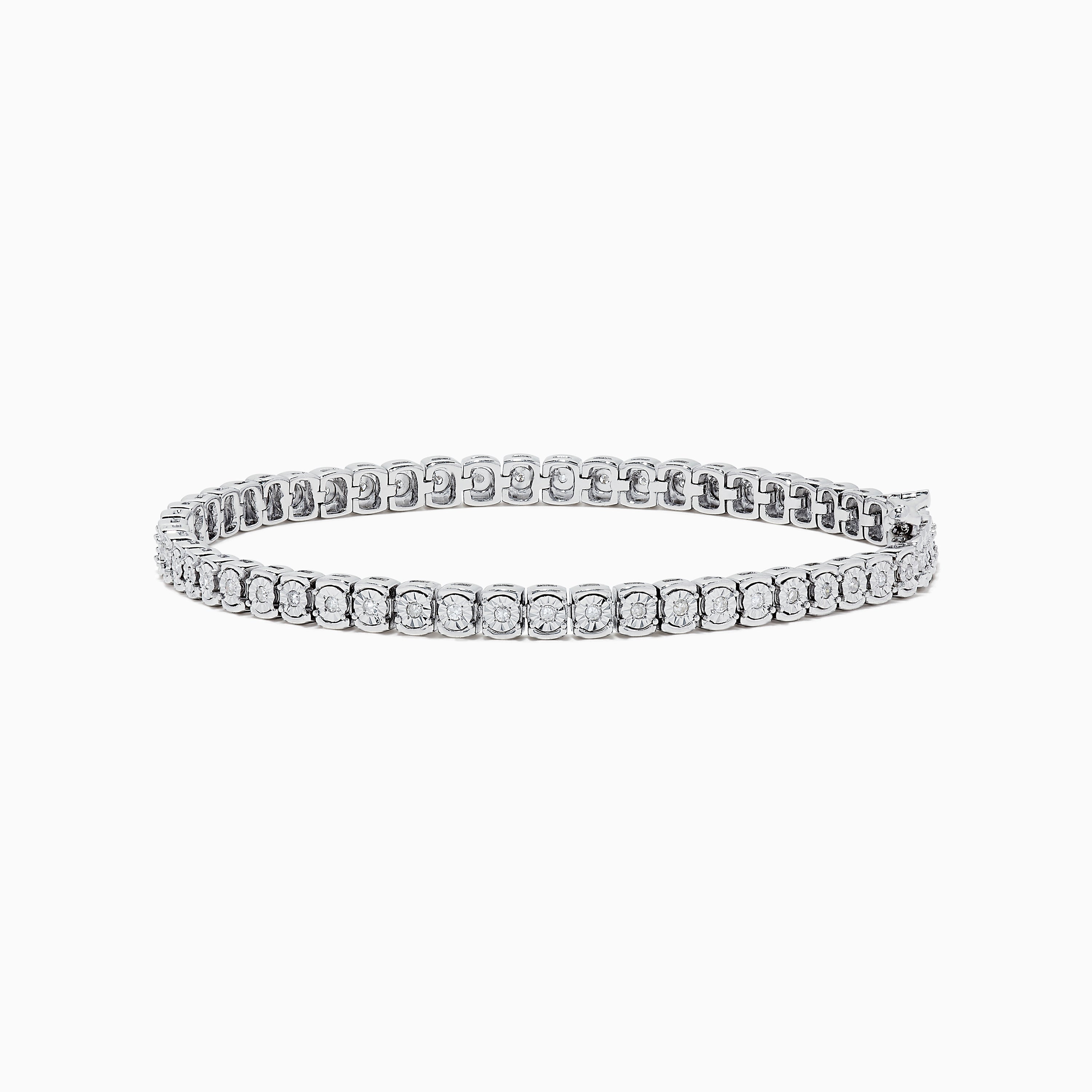 Sterling Silver Diamond Tennis Bracelet Under $1000 Diamond