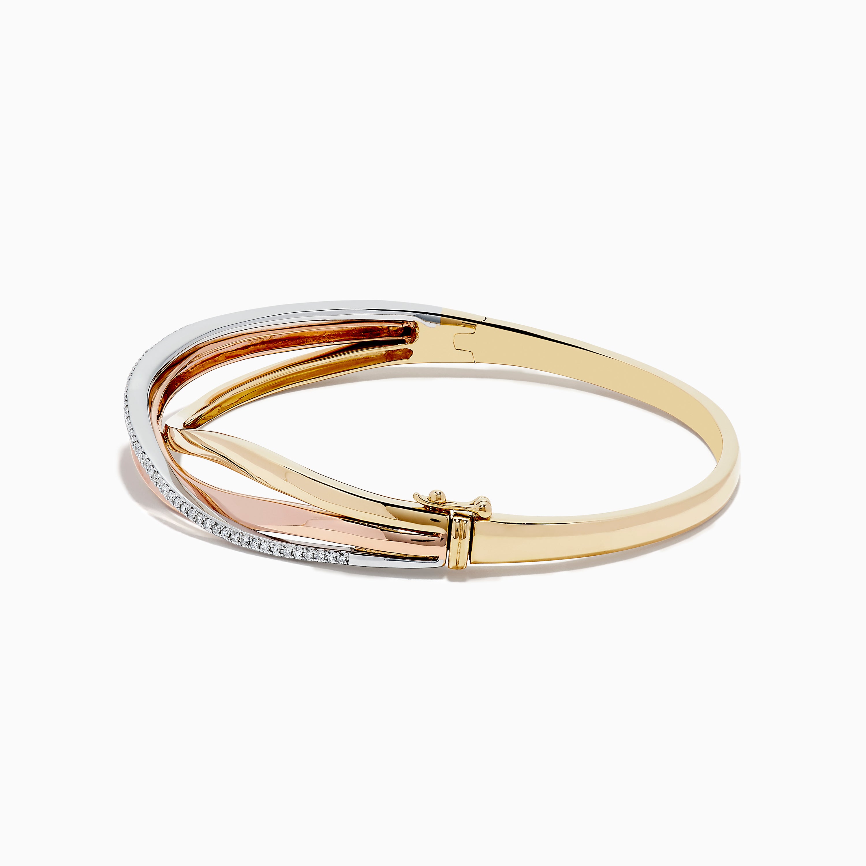 Fope Flex'it Panorama 18ct Rose Gold Bracelet with Three Colour Rondels