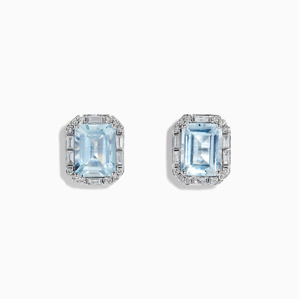 Aquamarine & Diamond Earrings – VALENTINA FINE JEWELLERY