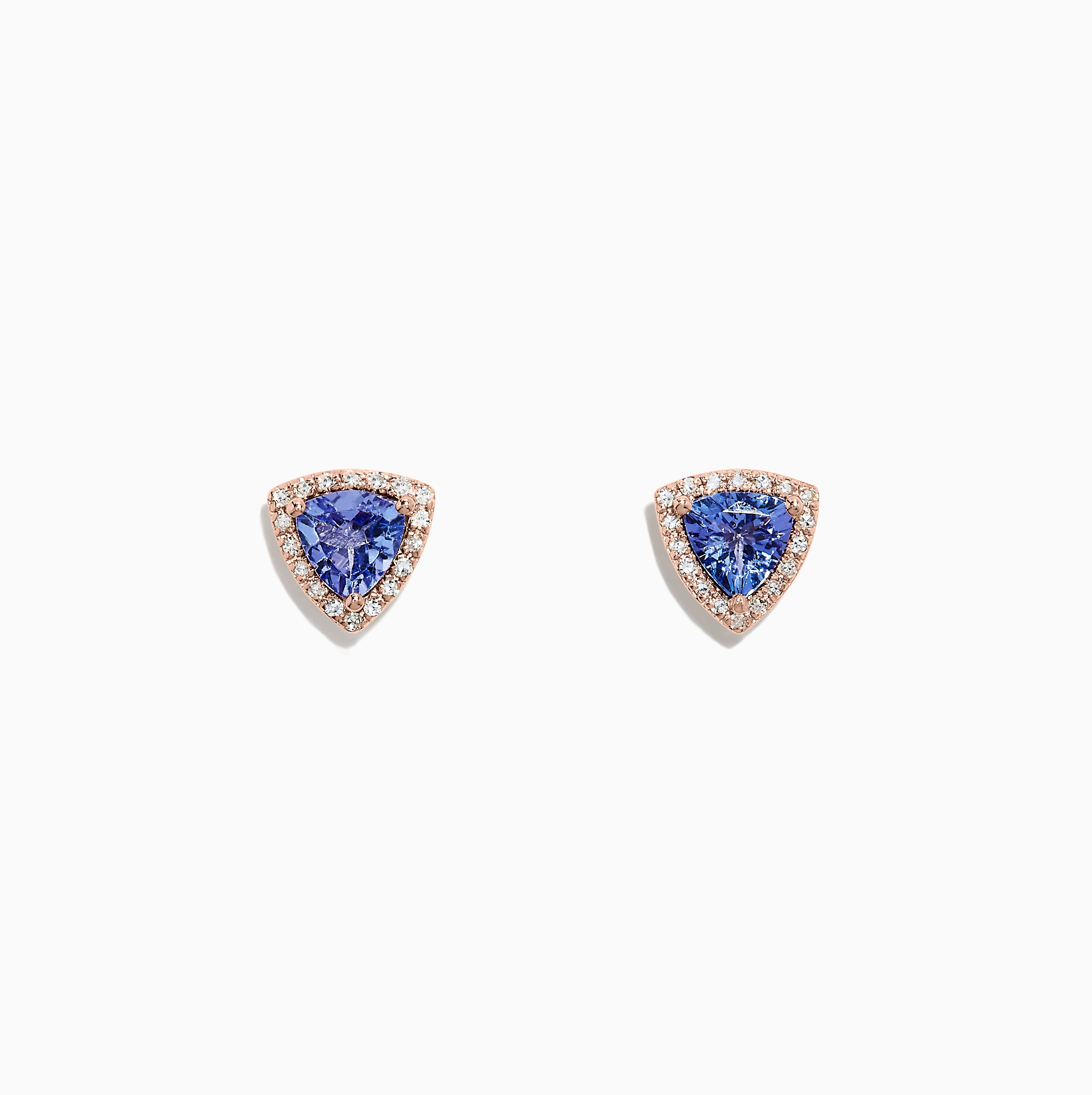 Effy Tanzanite Royale 14K Rose Gold Tanzanite & Diamond Earrings, 1.19 TCW