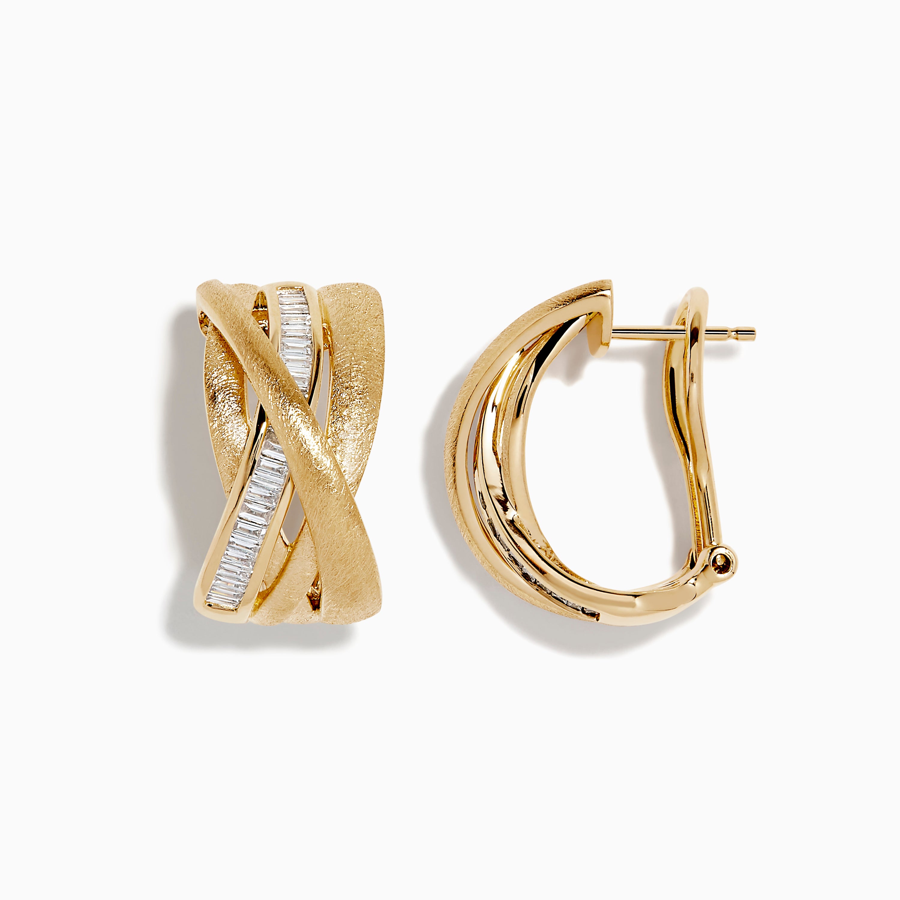 D'Oro 14K Brushed Yellow Gold 3/4