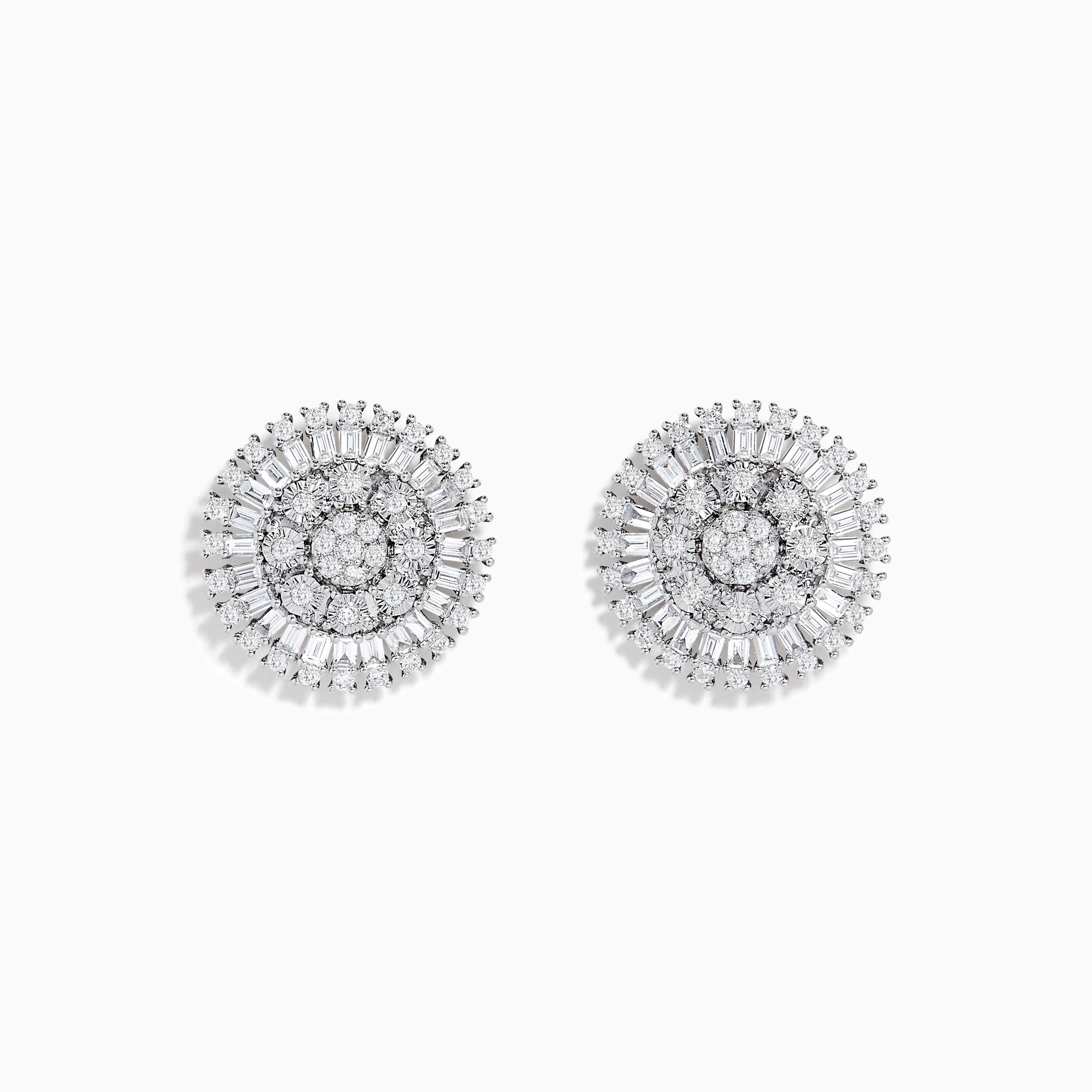 Effy Classique 14K White Gold Diamond Stud Earrings