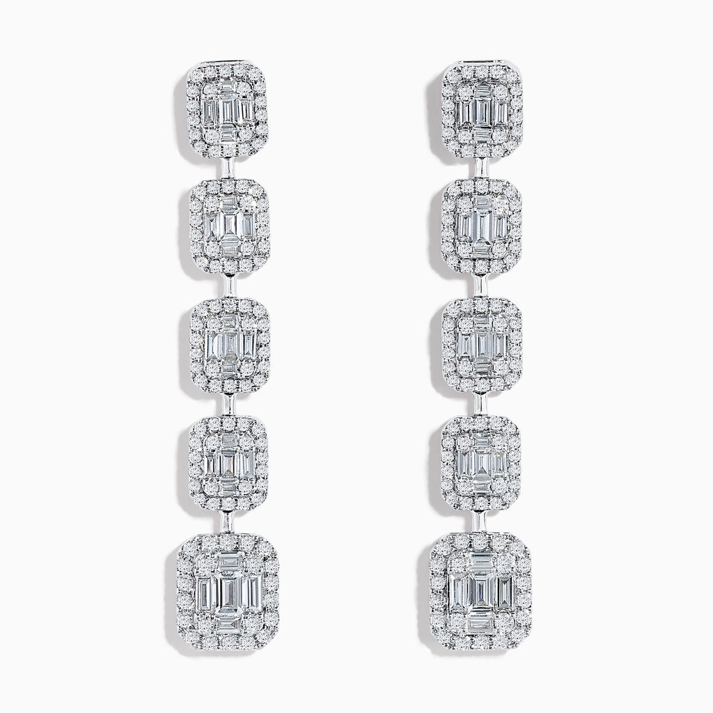 Effy Classique 14K White Gold Diamond Drop Earrings