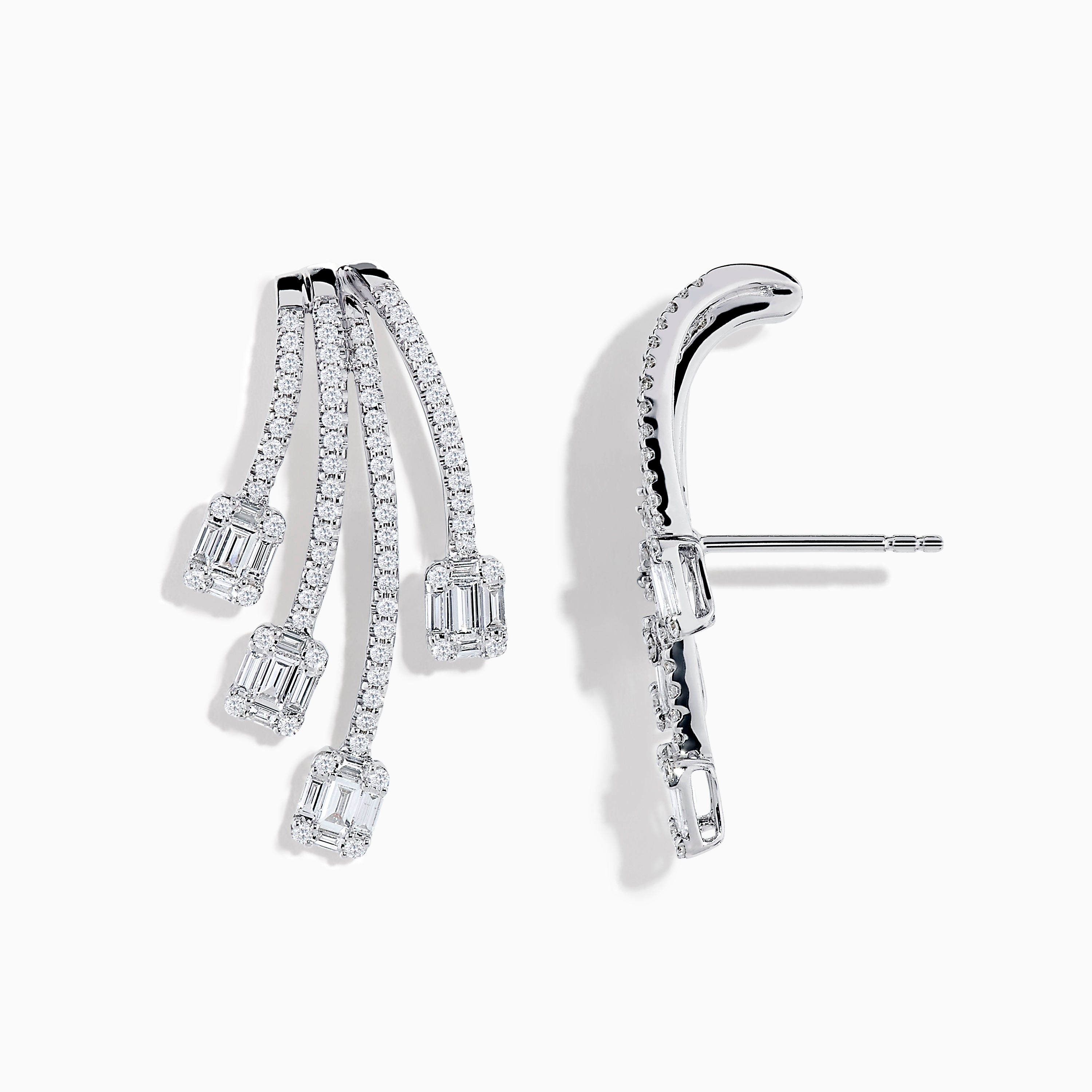 Effy Classique 14K White Gold Diamond Earrings –