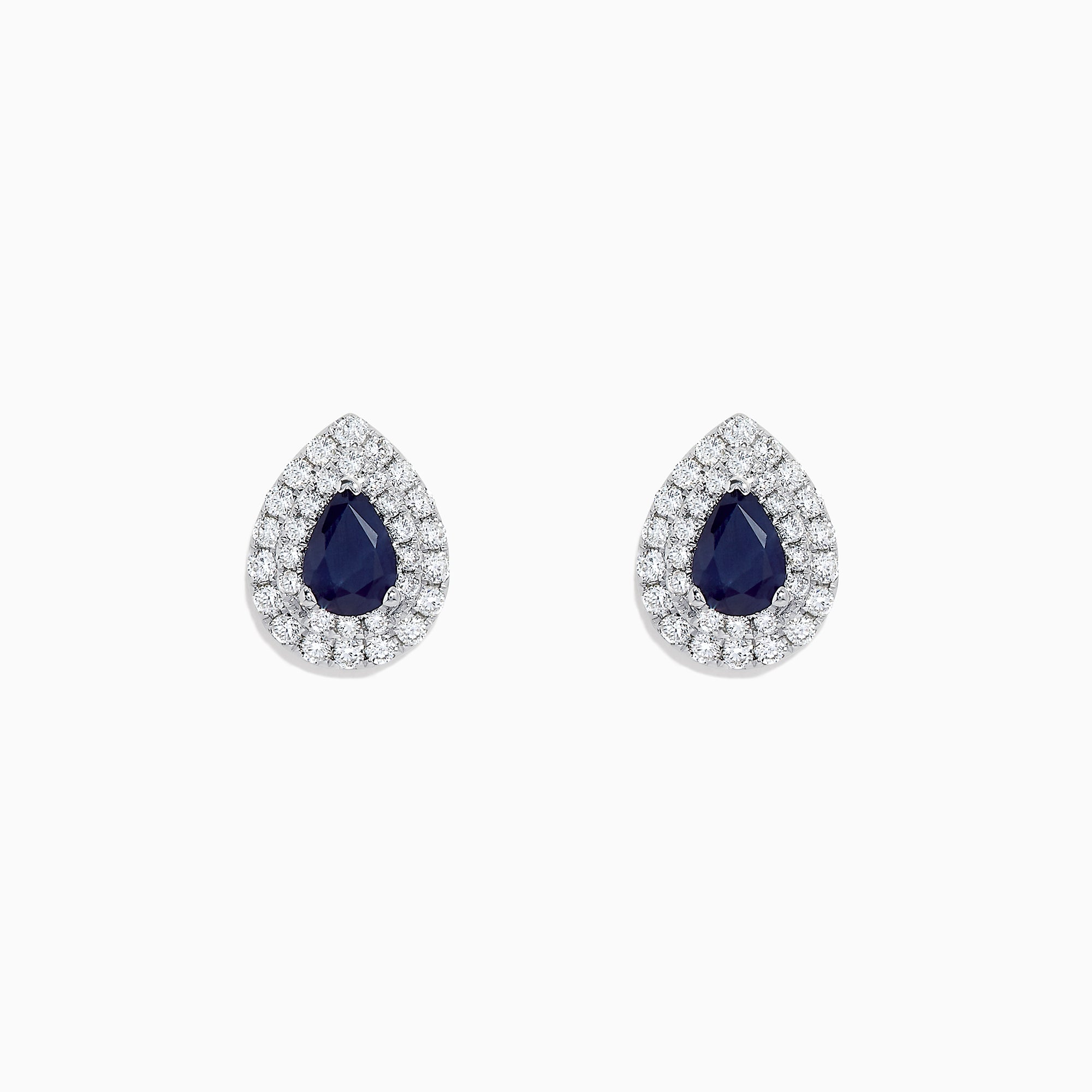 Effy Royale Bleu 14K White Gold Sapphire and Diamond Earrings, 2.23 TCW