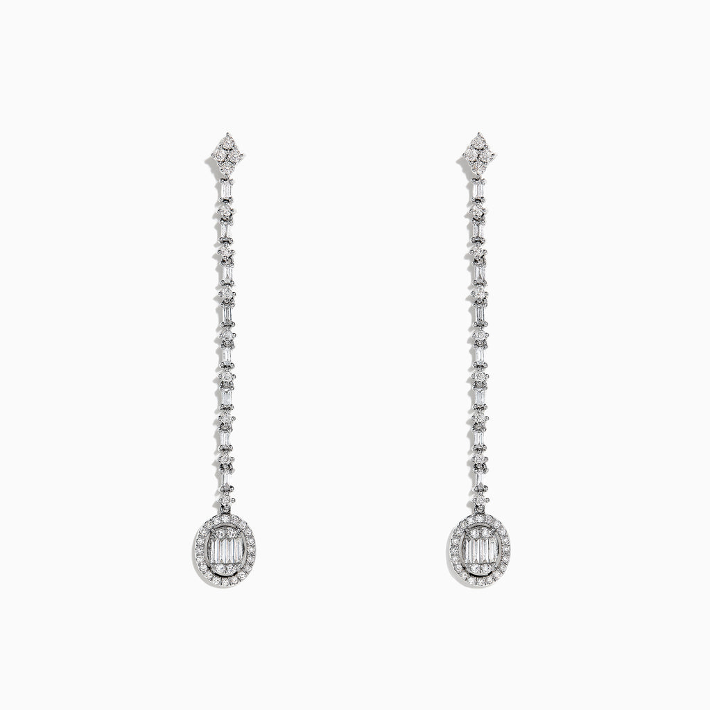 Effy Classique 14K White Gold Diamond Drop Earrings, 0.72 TCW