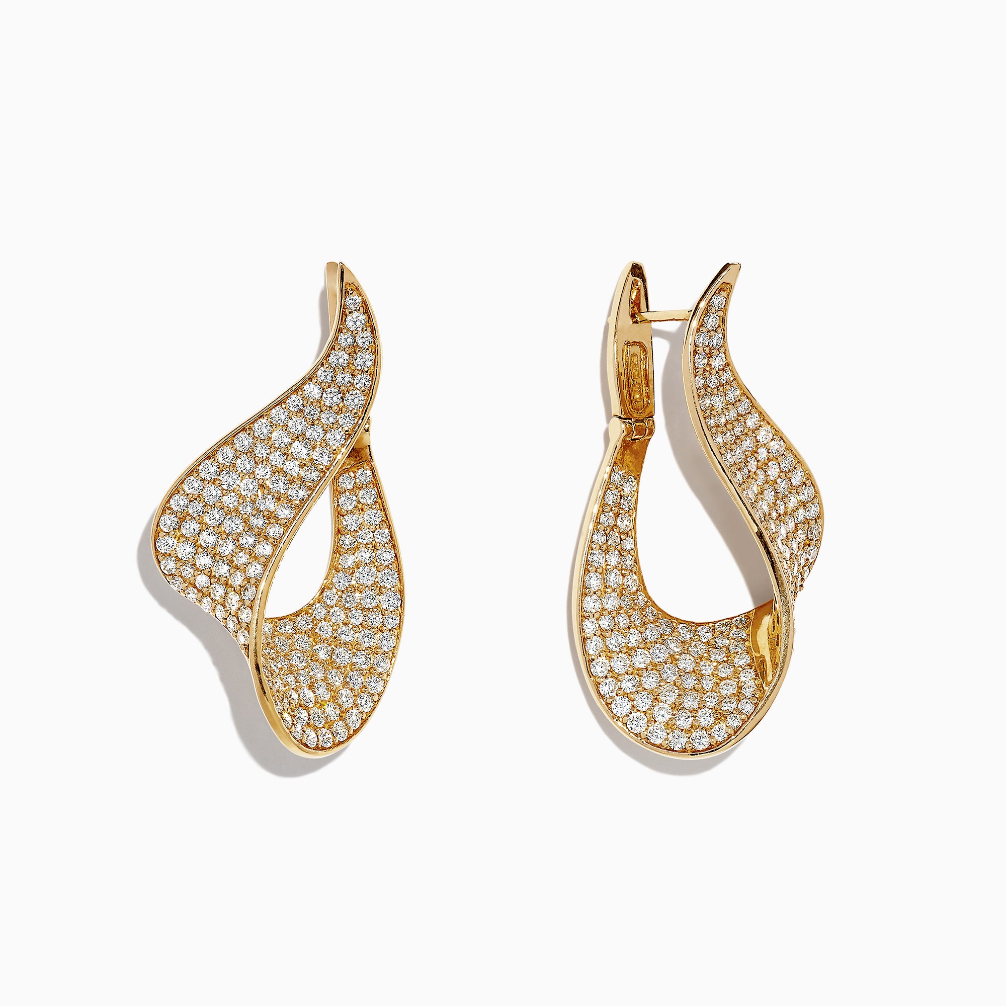 Effy D'Oro 14K Yellow Gold Diamond Hoop Earrings, 4.83 TCW