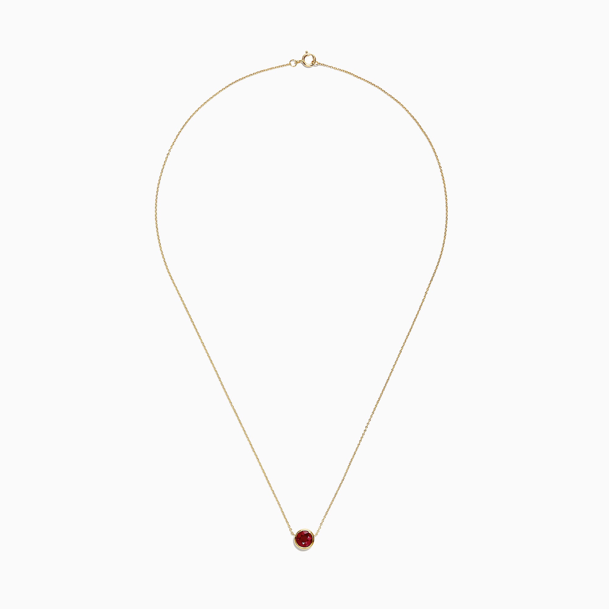 Effy 14K Yellow Gold Ruby Necklace, 1.00 TCW
