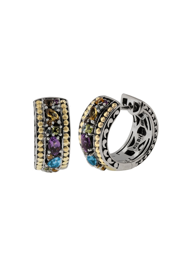 Effy 925 Mosaic Multi Gemstone Earrings, 1.62 TCW
