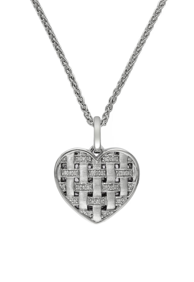 D'Oro by EFFY .75 ctw Diamond Pavé Diamond Heart Pendant Necklace in 14K  Yellow & White Gold | Arnold Jewelers