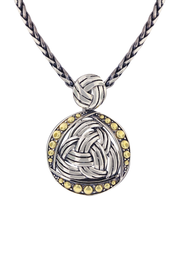 Effy 925 Classic Sterling Silver and 18K Yellow Gold Round Pendant