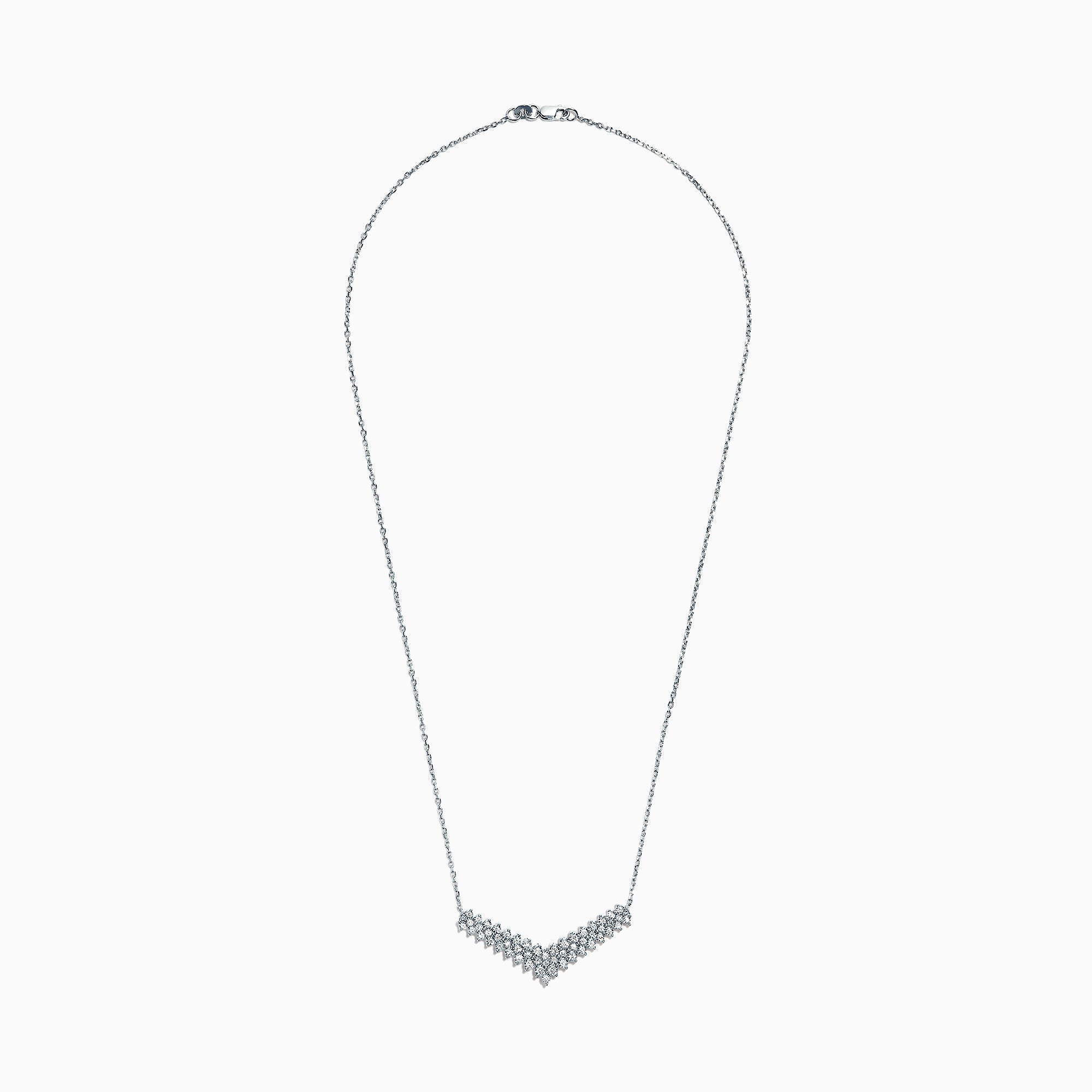 EFFY Sterling Silver Diamond Station Necklace - 0.07 ctw
