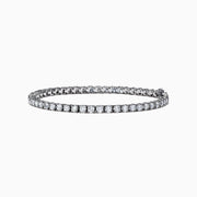 A Pave Classica 14K White Gold Diamond Tennis Bracelet, 4.90 TCW, featuring a single row of round diamonds set closely together for brilliant sparkle.