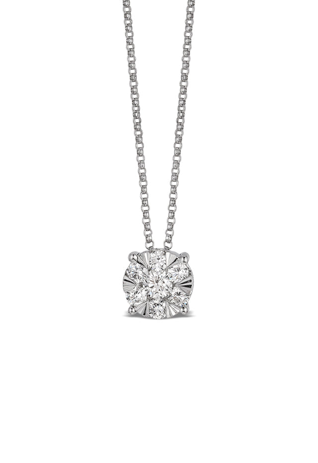 Effy Bouquet 14K White Gold Diamond Cluster Pendant, 0.57 TCW