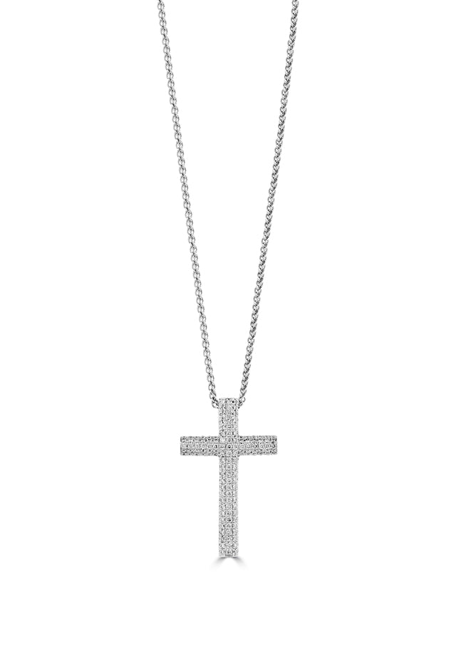 Effy Pave Classica 14K White Gold Diamond Cross Pendant, 0.51 TCW ...