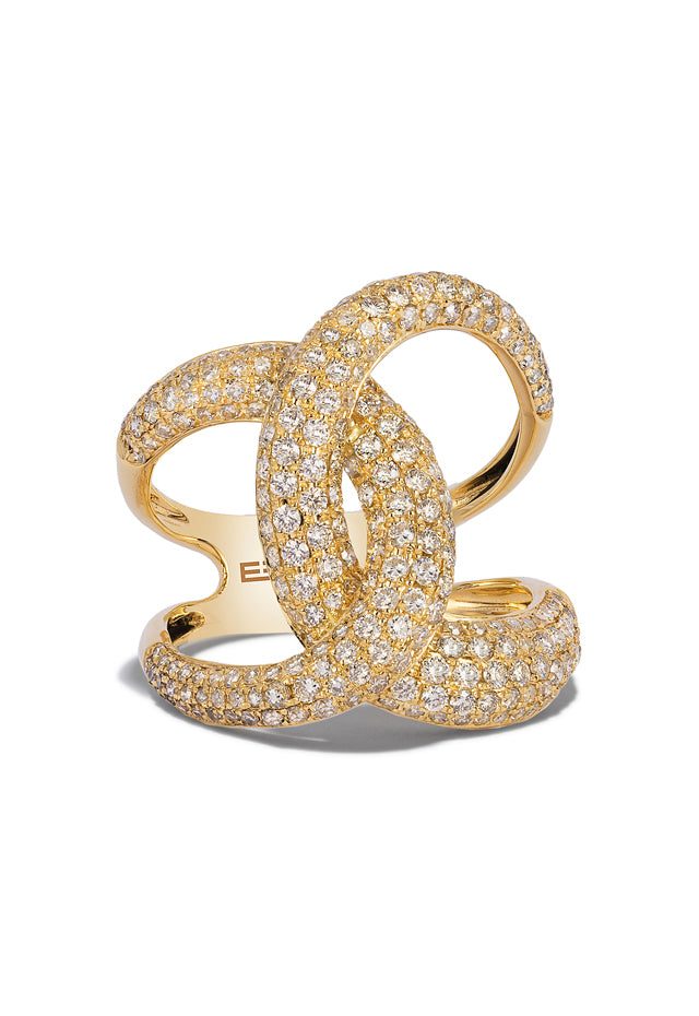 Effy D'Oro 14K Yellow Gold Diamond Ring, 1.55 TCW