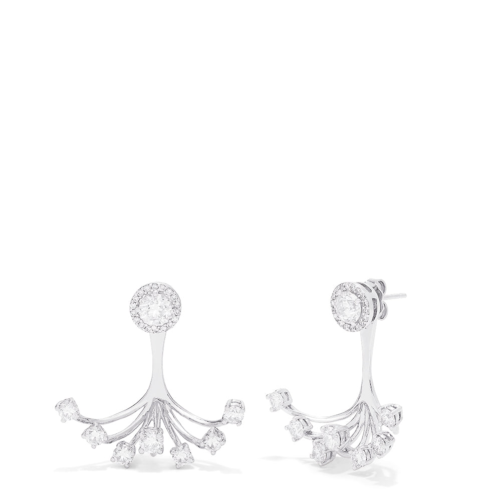 Effy Pave Classica 14K White Gold Ear Jackets, 2.72 TCW