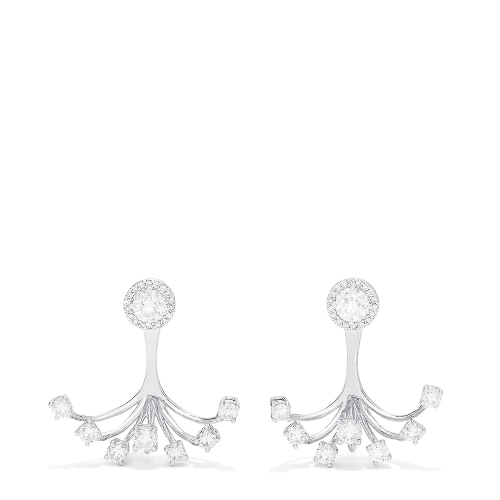 Effy Pave Classica 14K White Gold Ear Jackets, 2.72 TCW