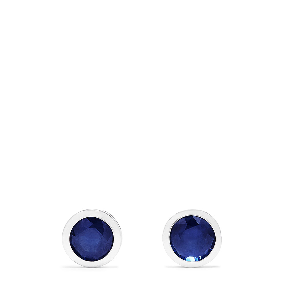 Effy Royale Bleu 14K White Gold Blue Sapphire Stud Earrings, 1.14 TCW