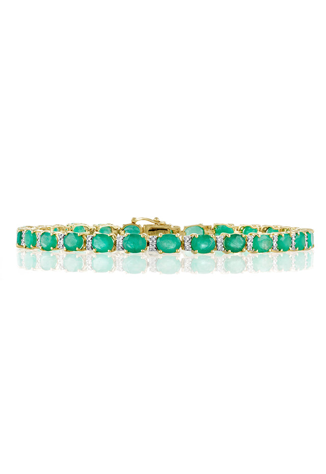Wide Multi Shape Emerald Crystal Stone Stretch Pageant Bracelet | L&M Bling  - lmbling