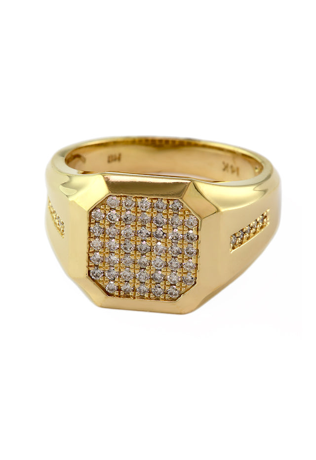 Effy Men's Men's 14K Yellow Gold Diamond Ring, .49 TCW