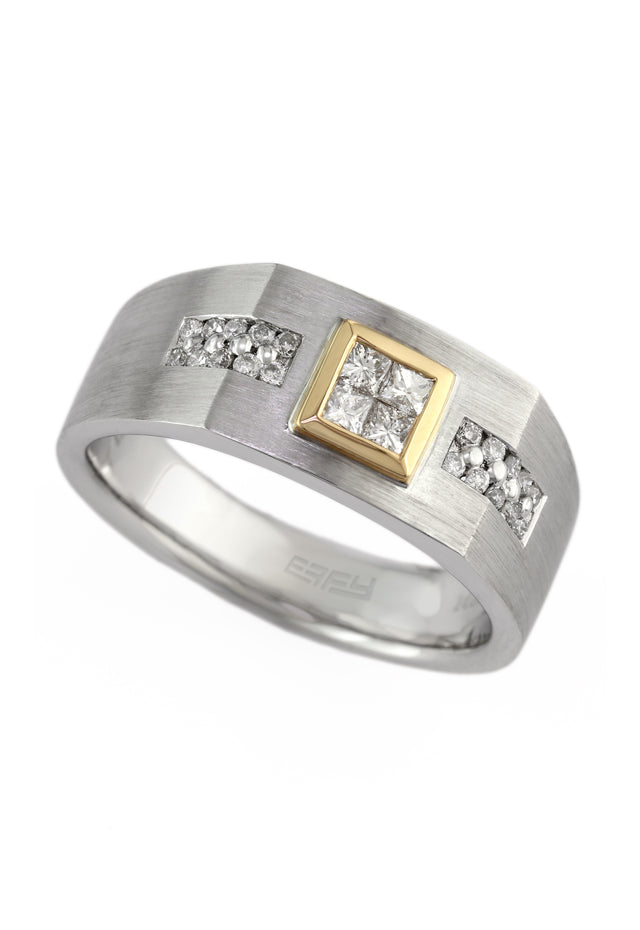 Effy Men's Men's 14K White Gold Diamond Ring, .38 TCW