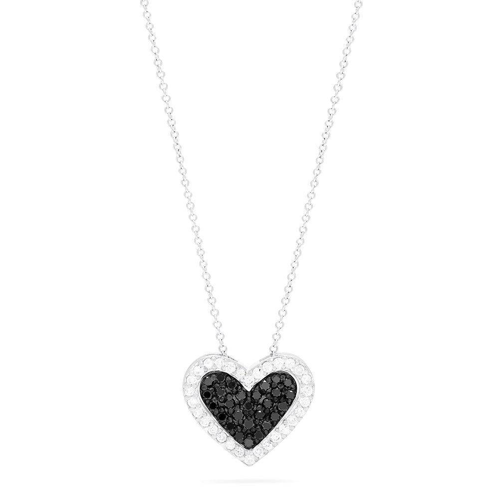 EFFY Sterling Silver Pavé Diamond Heart Pendant Necklace - 0.31ct. |  Nordstromrack