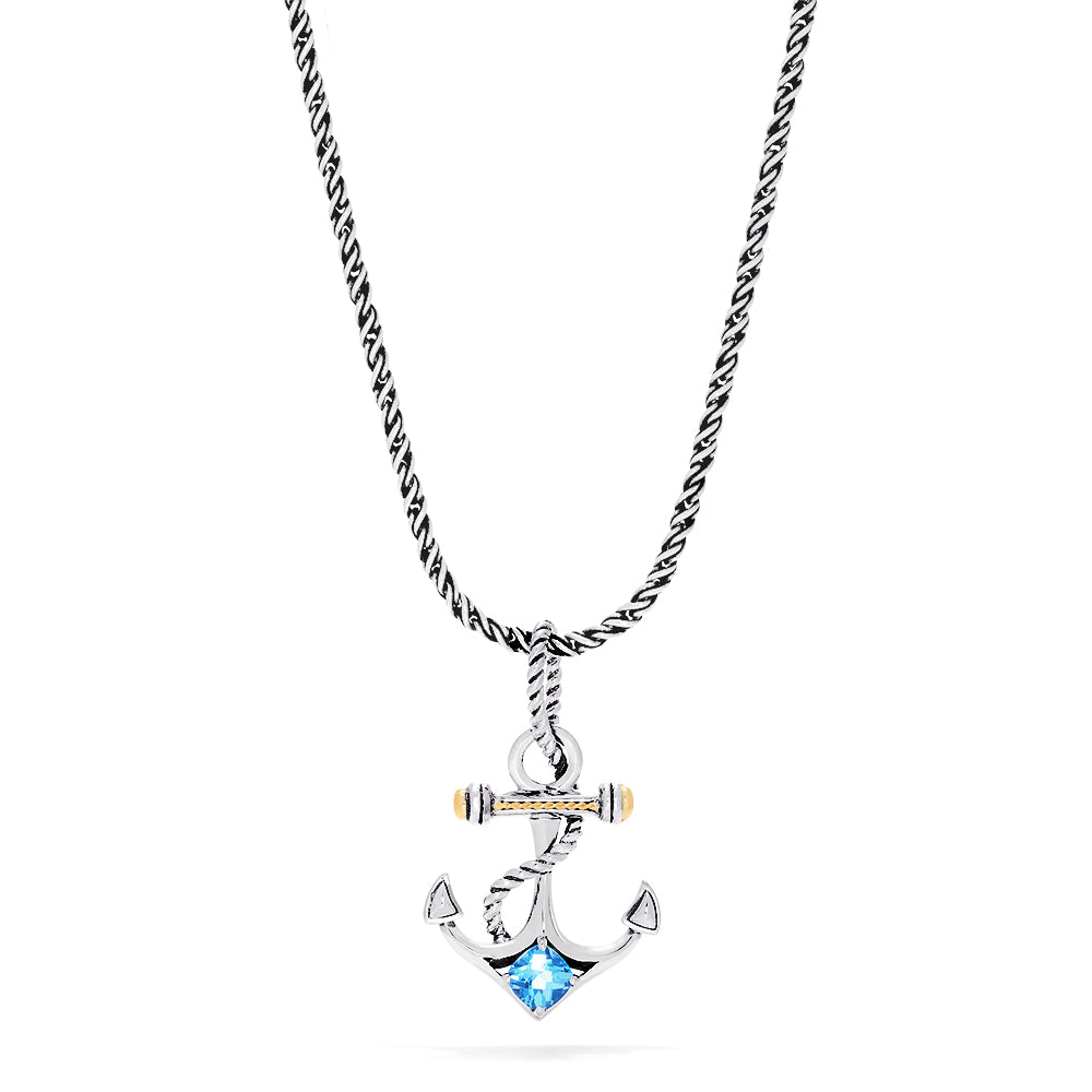 Effy Womens Sliver Anchor Necklace(s)