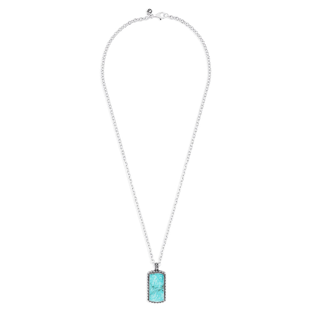 Effy Men's Sterling Silver Turquoise Pendant, 9.40 TCW