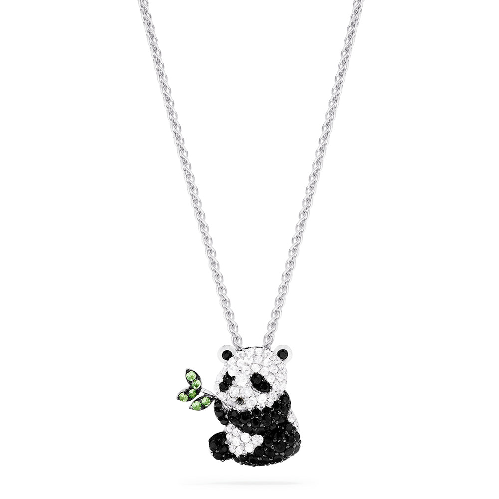 Effy Splash Sterling Silver Sapphire and Tsavorite Panda Pendant, 2.75 TCW