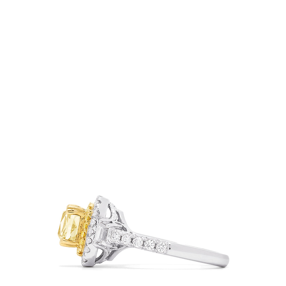 Effy 18K White Gold Yellow and White Diamond Ring, 2.94 TCW