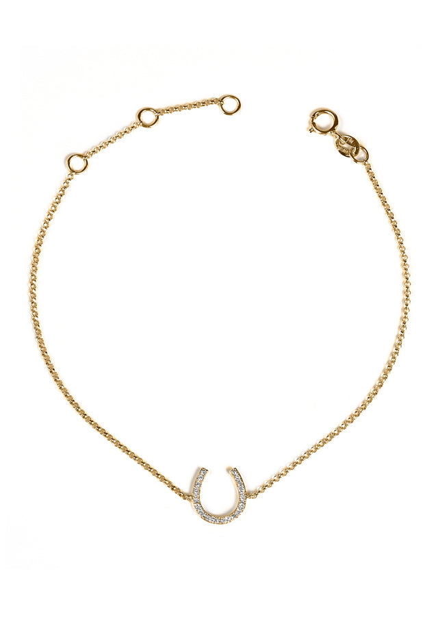 Moderna D'Oro Yellow Gold Diamond Horseshoe Bracelet