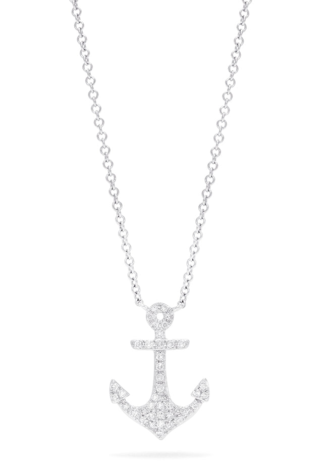 Tadd Steel & Lapis Lazuli Anchor Necklace | In stock! | Lucleon