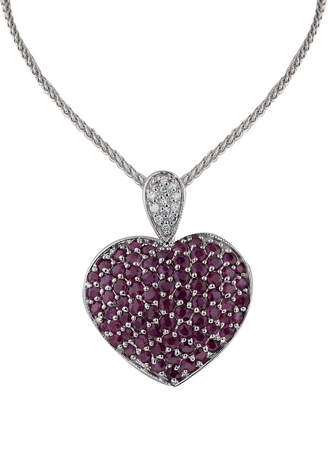 Effy Womens 1/4 CT. T.W. Mined White Diamond Sterling Silver Heart Pendant  Necklace - JCPenney