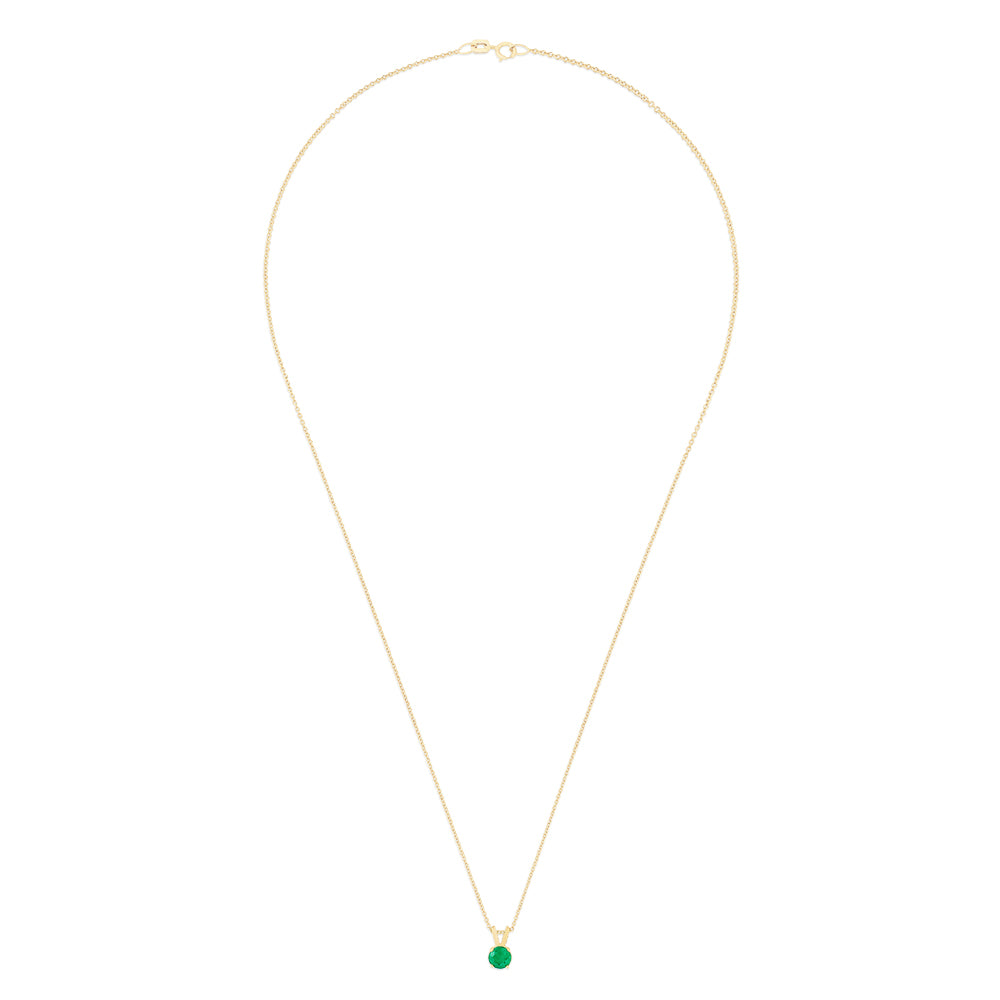 Effy 14K Yellow Gold Emerald Solitaire Pendant, 0.48 TCW | effyjewelry.com