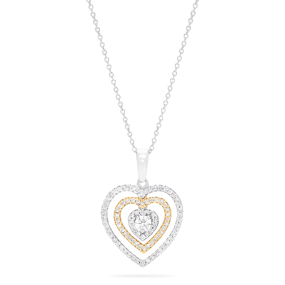 Effy Bella Bleu 14K White Gold Blue and White Diamond Heart Pendant –  effyjewelry.com