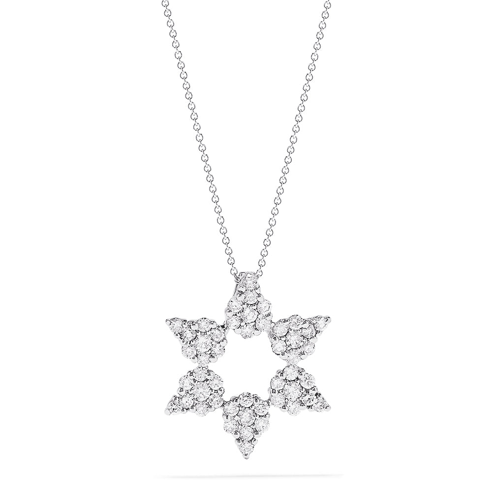 Effy 14K White Gold Diamond Star of David Pendant, 1.06 TCW