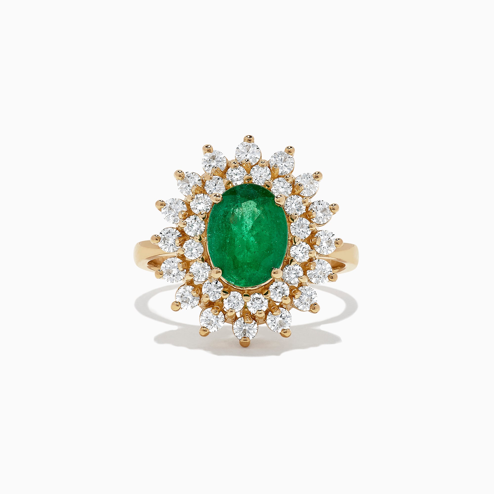 Effy Brasilica 14K Yellow Gold Emerald and Diamond Ring, 2.54 TCW