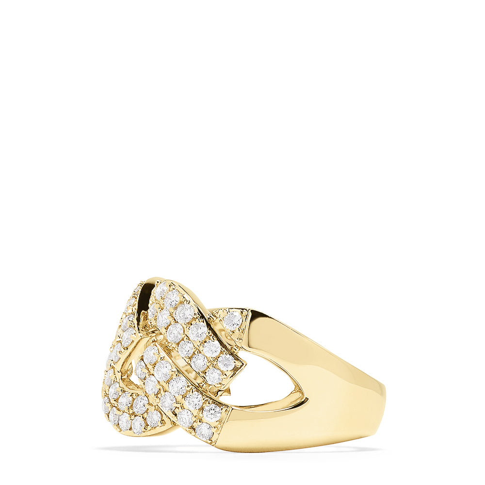 Effy D'Oro 14K Yellow Gold Diamond Braid Ring, 1.33 TCW