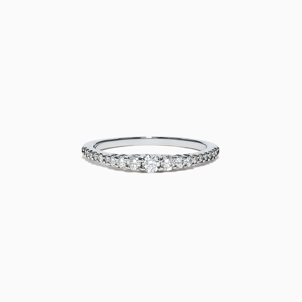 The Pave Classica 14K White Gold Diamond Band, 0.31 TCW, features a row of sparkling diamonds set along the band for elegant brilliance.