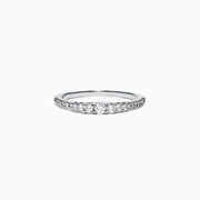 The Pave Classica 14K White Gold Diamond Band, 0.31 TCW, features a row of sparkling diamonds set along the band for elegant brilliance.