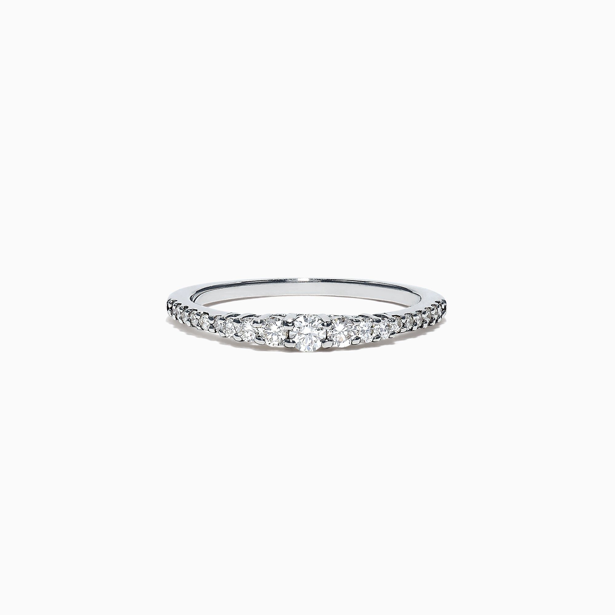 The Pave Classica 14K White Gold Diamond Band, 0.31 TCW, features a row of sparkling diamonds set along the band for elegant brilliance.