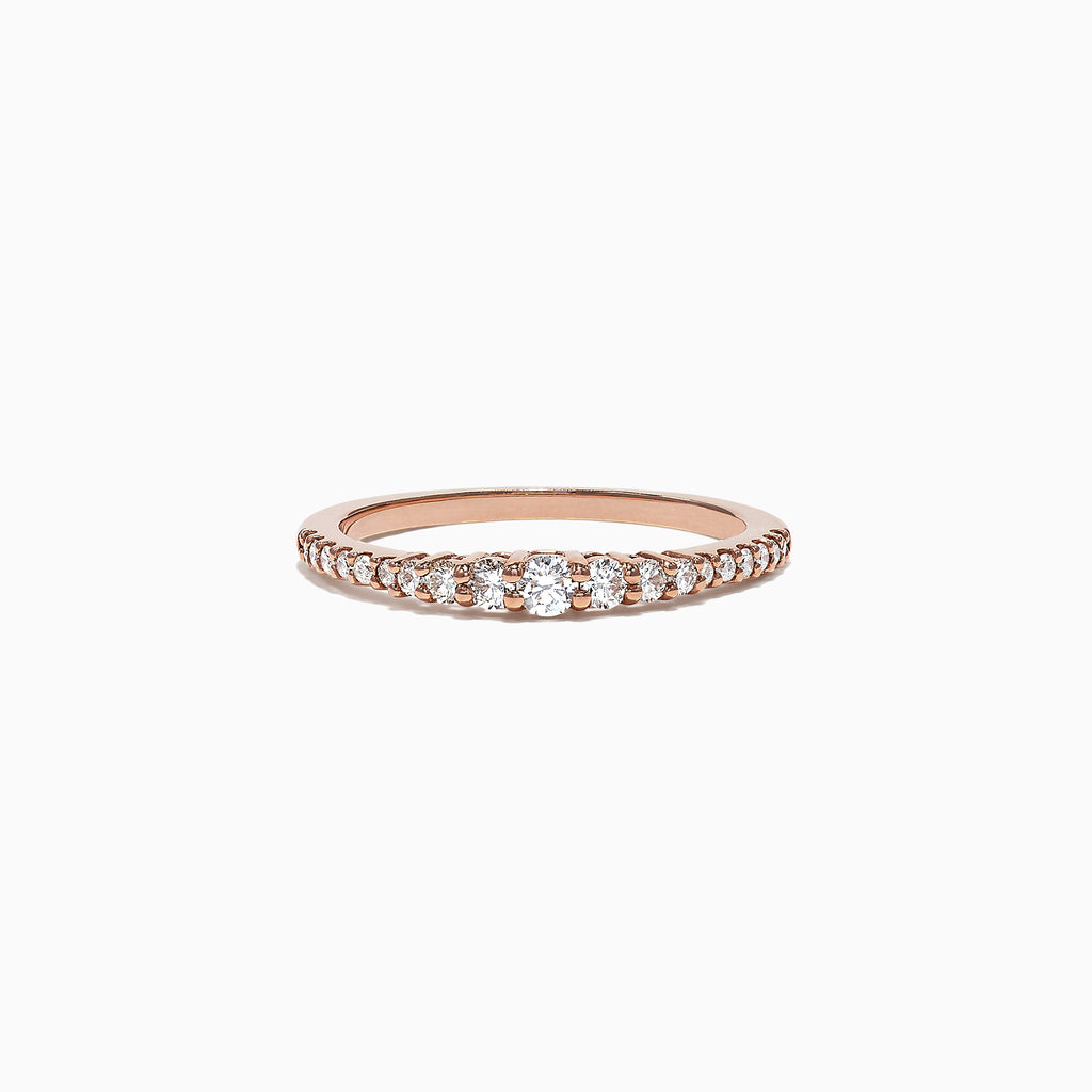 Effy Pave Classica 14K Rose Gold Diamond Band Ring, 0.31 TCW