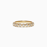 The Pave Classica 14K Yellow Gold Bezel Set Diamond Band, 0.35 TCW, displays a row of round bezel-set diamonds encircling the band, shown against a plain white background.