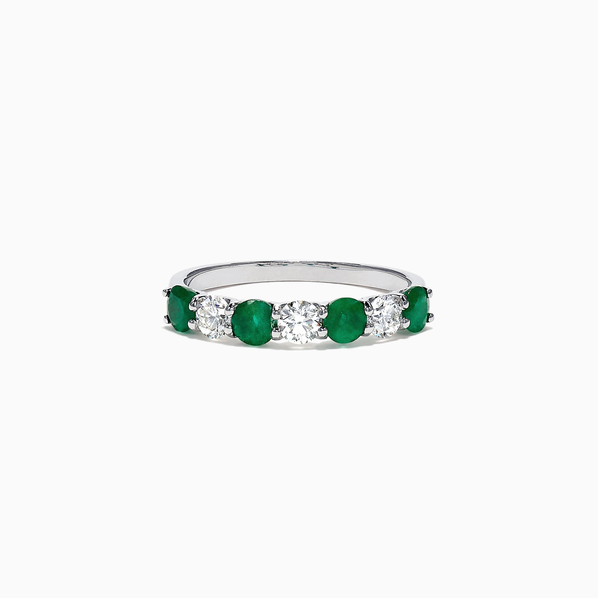 Effy Brasilica 14K White Gold Emerald and Diamond Ring, 1.12 TCW