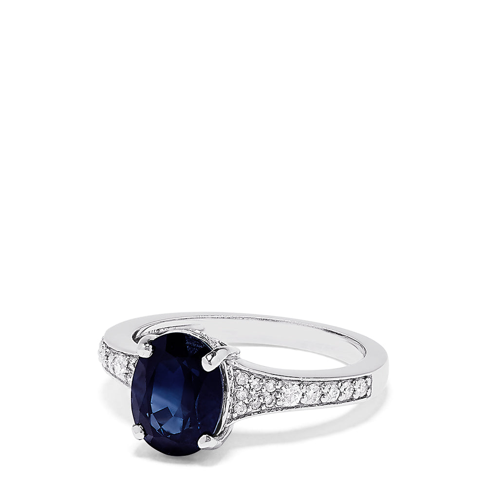 Effy Royale Bleu 14K White Gold Sapphire and Diamond Ring, 2.14 TCW