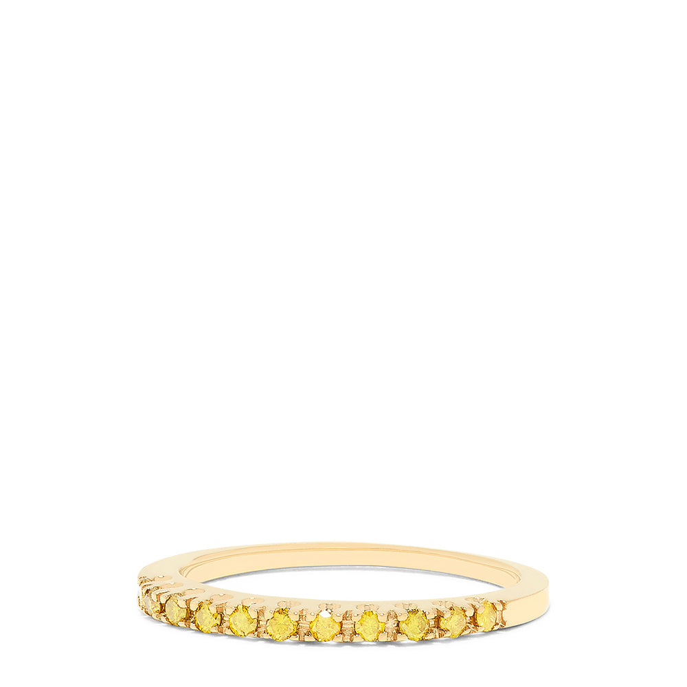 Effy 14K Yellow Gold Yellow Sapphire Ring, 0.16 TCW