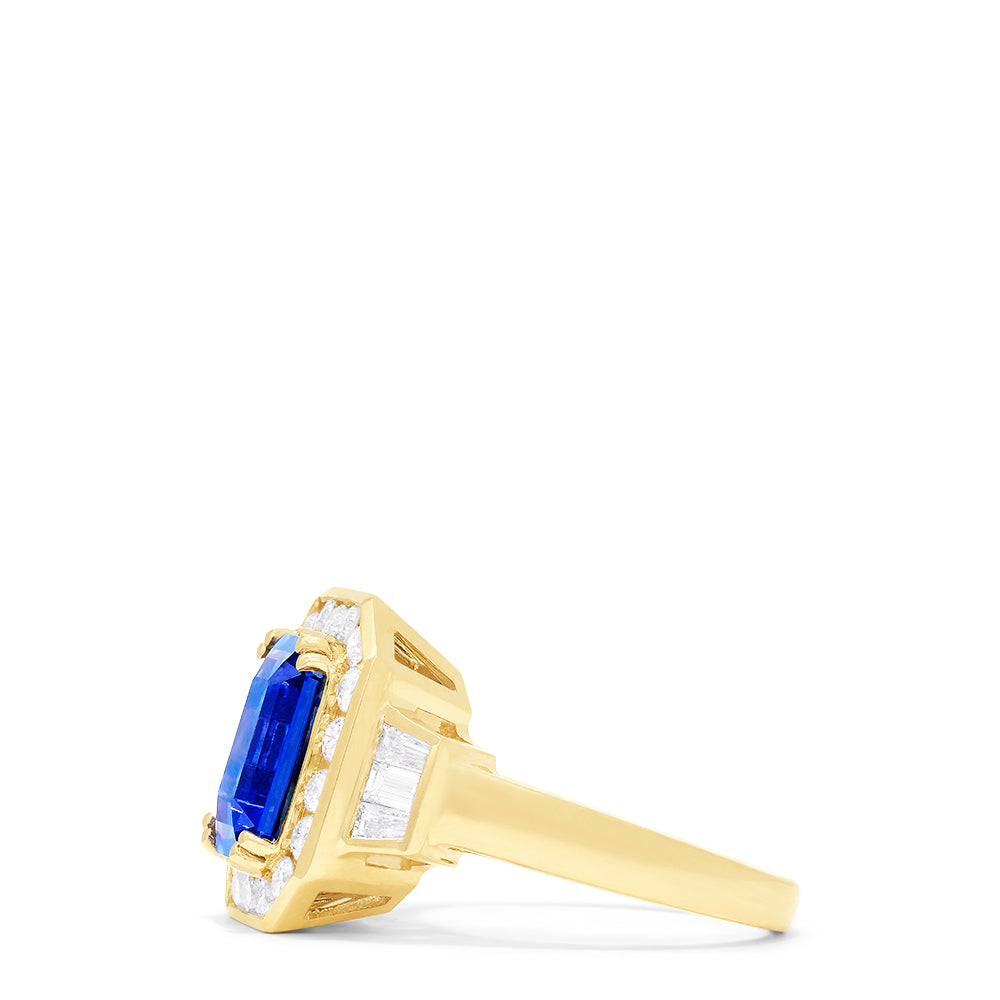 Effy Limited Edition 14K Yellow Gold Tanzanite and Diamond Ring, 3.69
